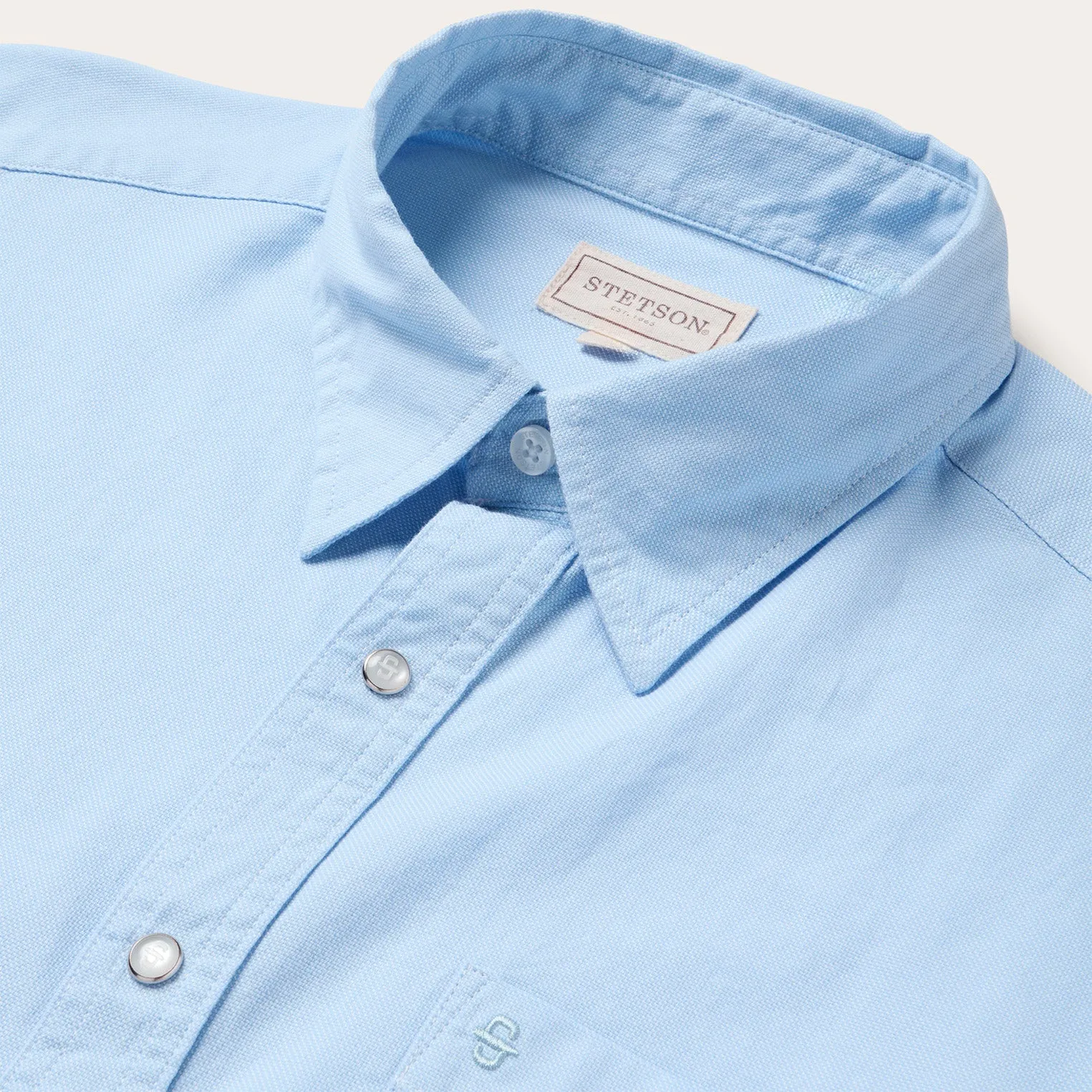 Pinpoint Oxford Shirt sold by Stetson product image thumbnail 3