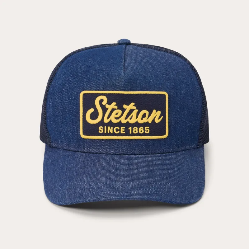 Dark Denim 1865 Patch Trucker Cap sold by Stetson