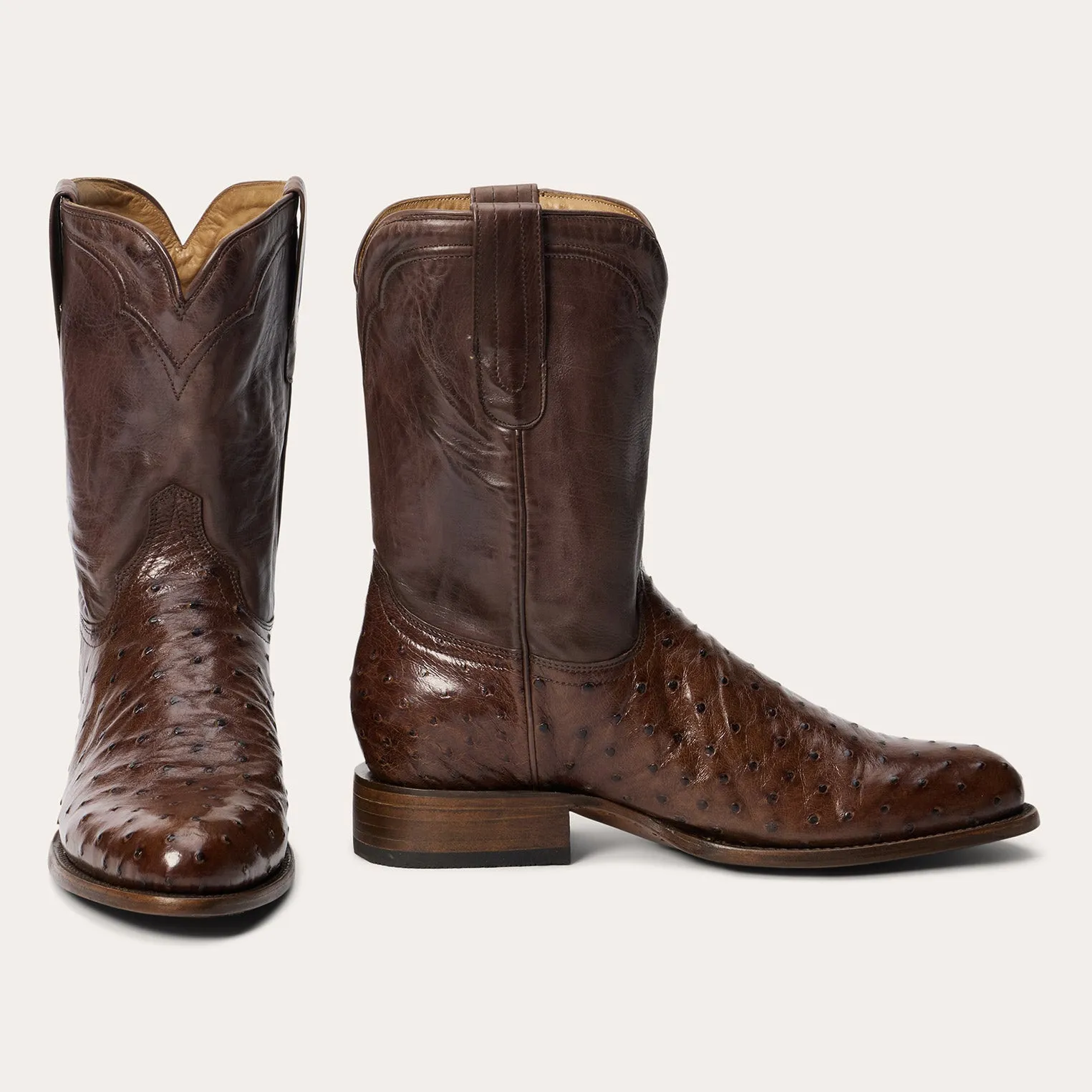 Austin Ostrich Roper Boots sold by Stetson