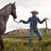 Floral Embroidered Dark Denim Shirt sold by Stetson