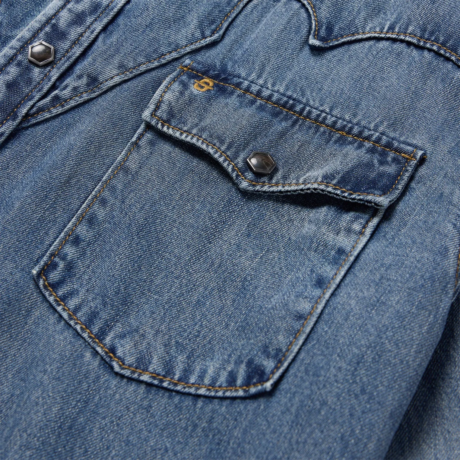 Retro Denim Western Shirt sold by Stetson product image thumbnail 4