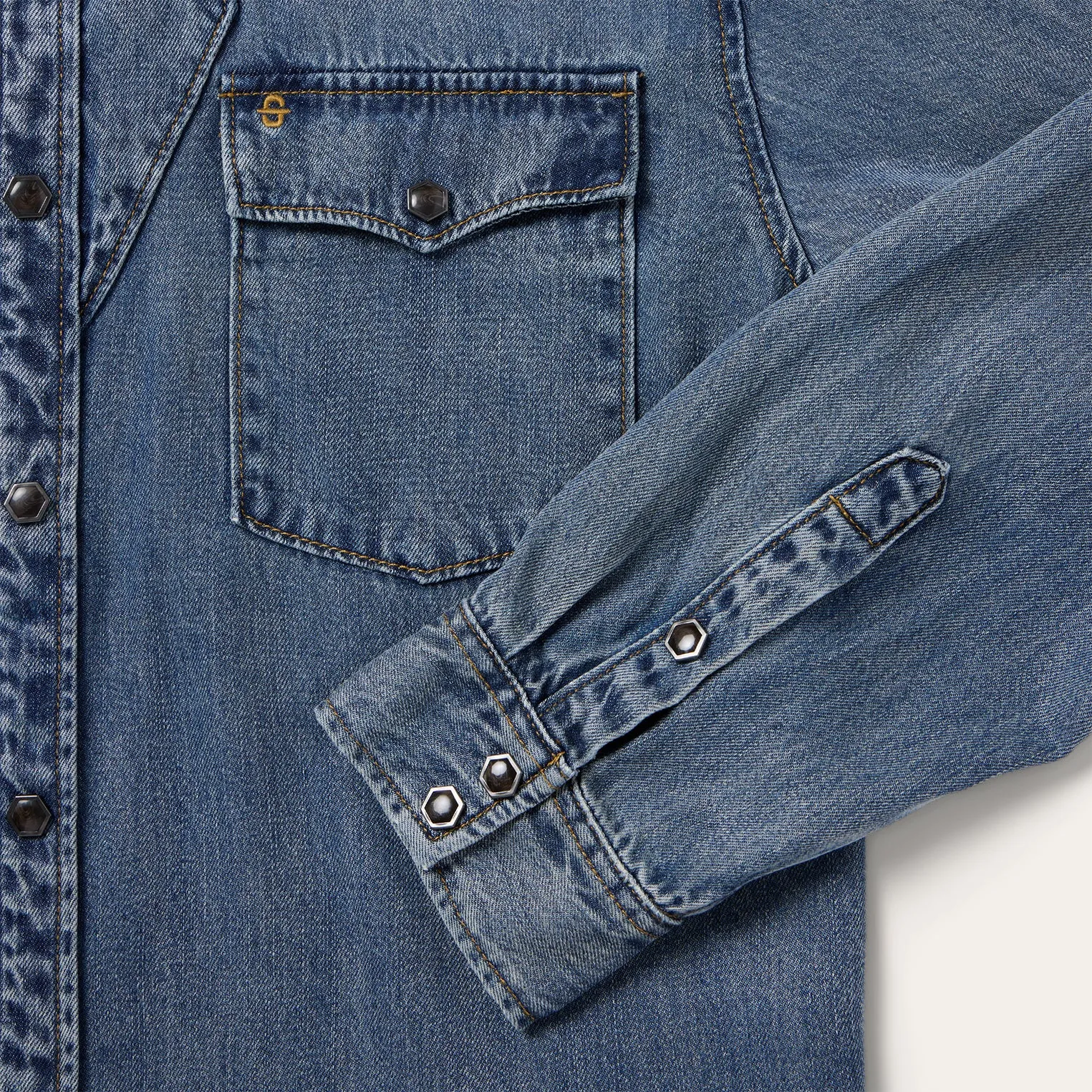 Retro Denim Western Shirt sold by Stetson product image thumbnail 5