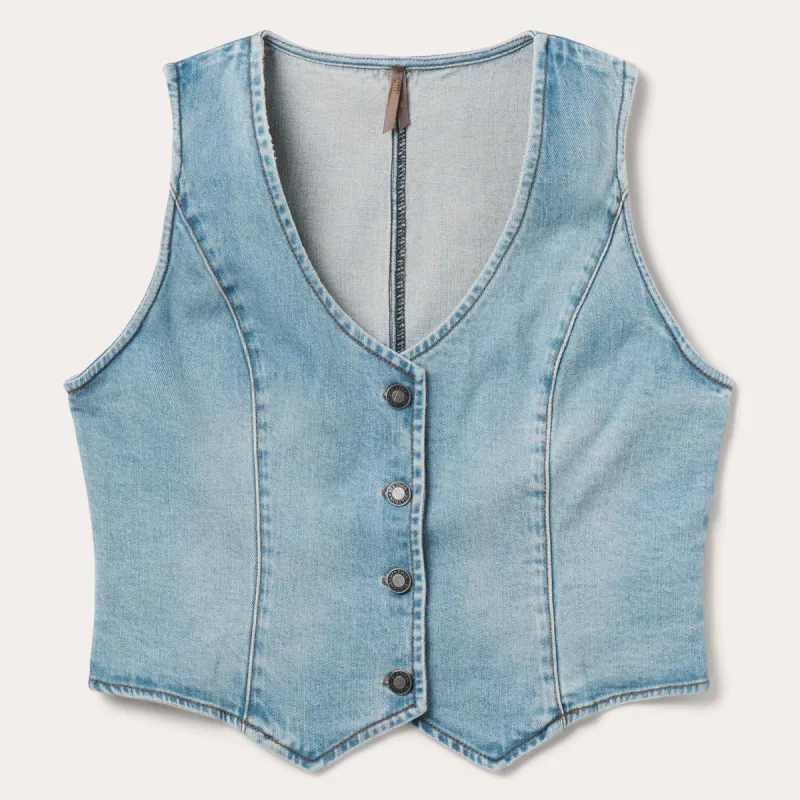 Light Rinse Denim Vest sold by Stetson