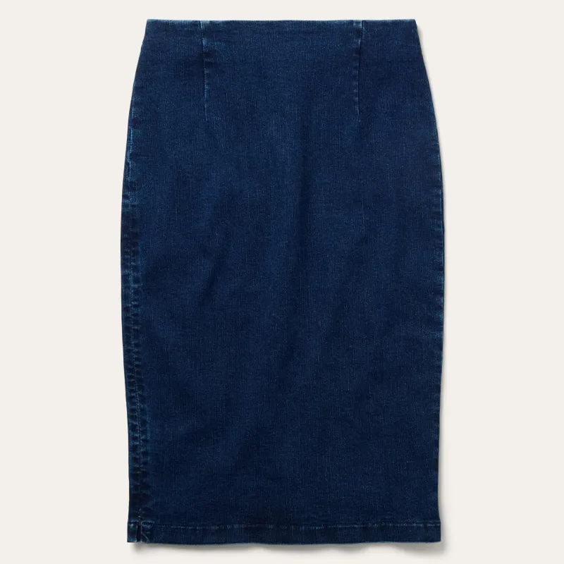 Stretch Denim Pencil Skirt sold by Stetson