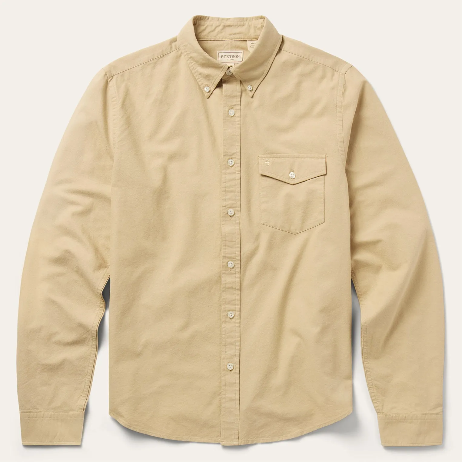 Peached Oxford Button-Down Shirt sold by Stetson