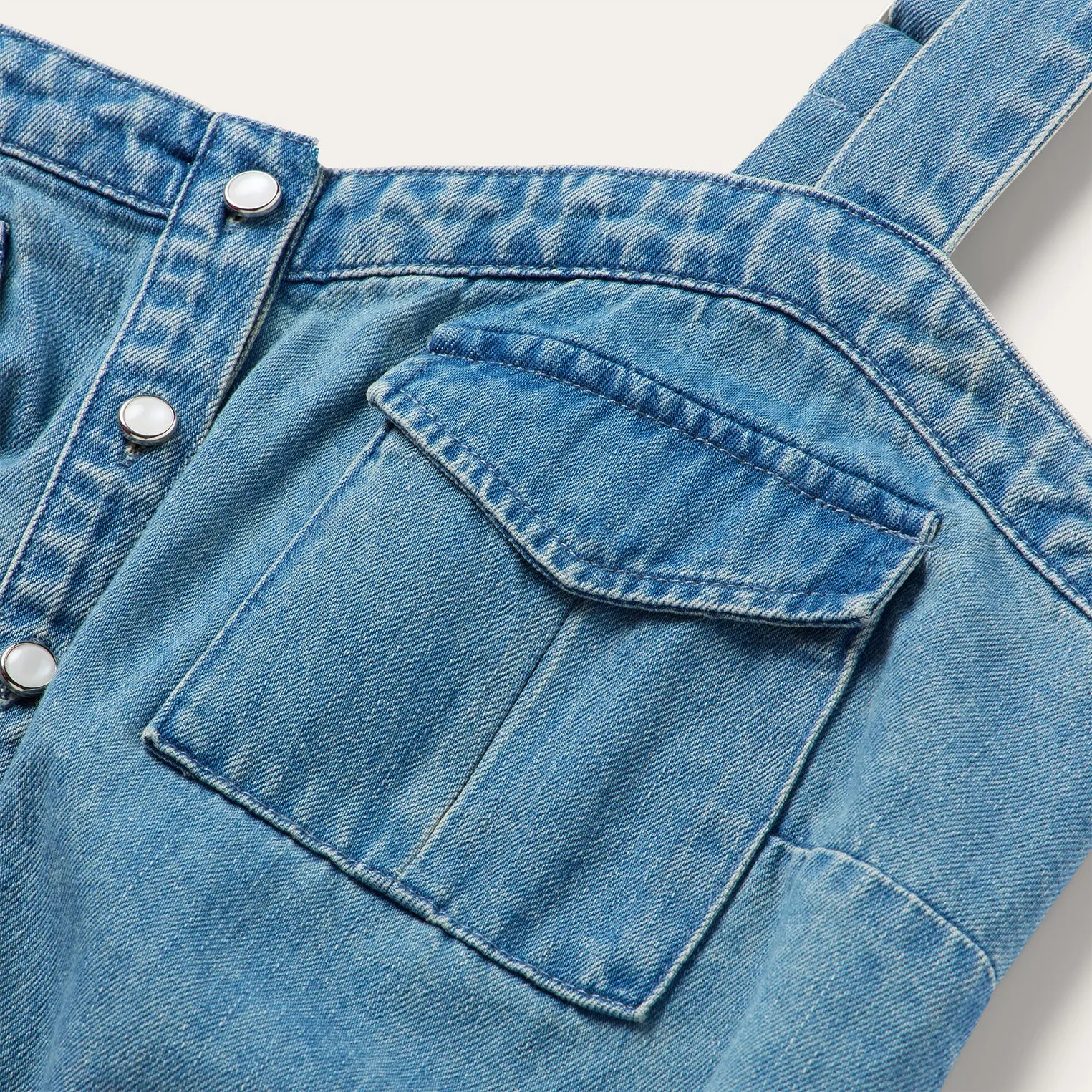 Button Front Denim Tank Top sold by Stetson product image thumbnail 3