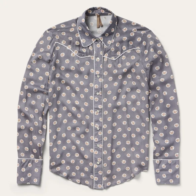 Horse Pennies Print Western Shirt sold by Stetson