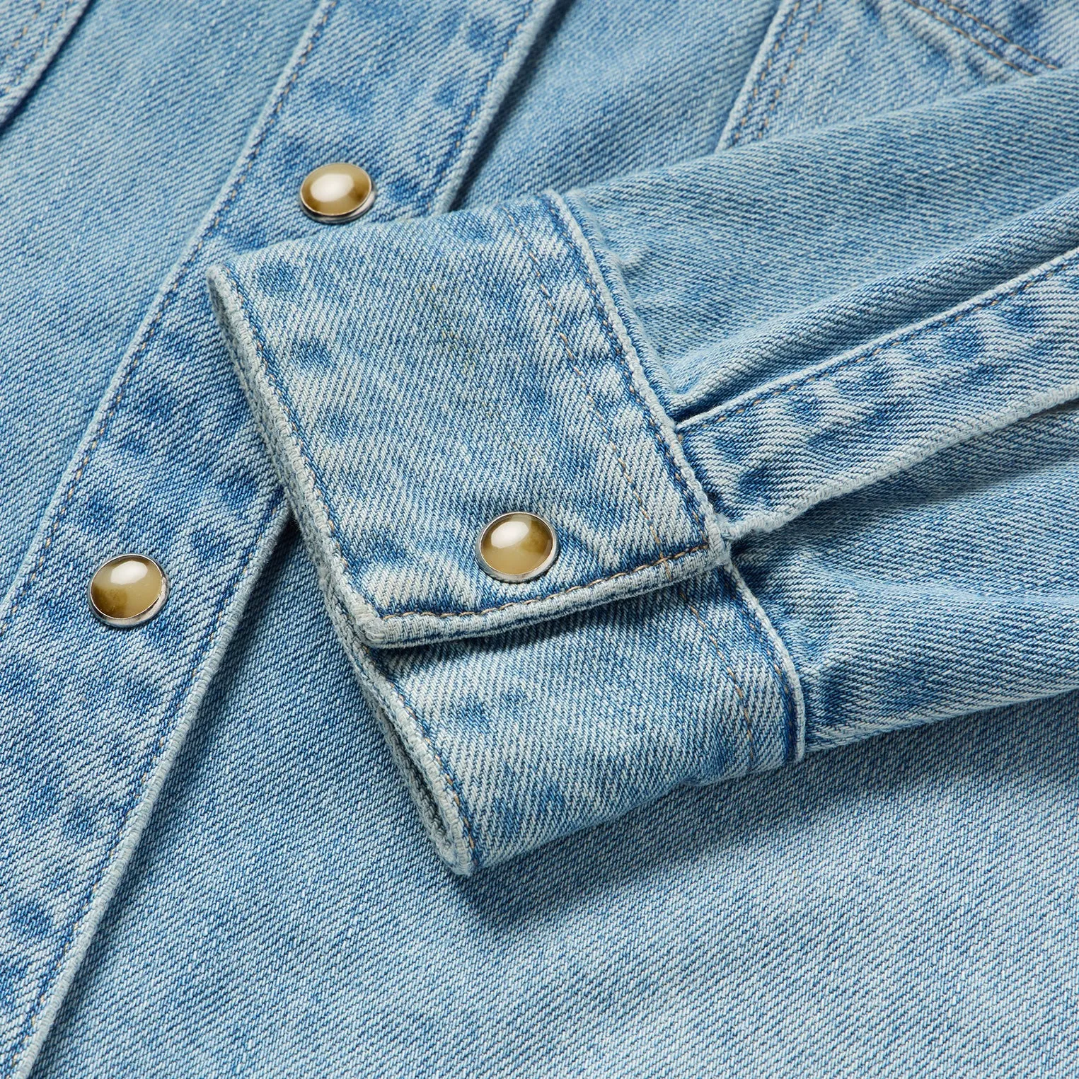 Embroidered Denim Cropped Shirt sold by Stetson product image thumbnail 5