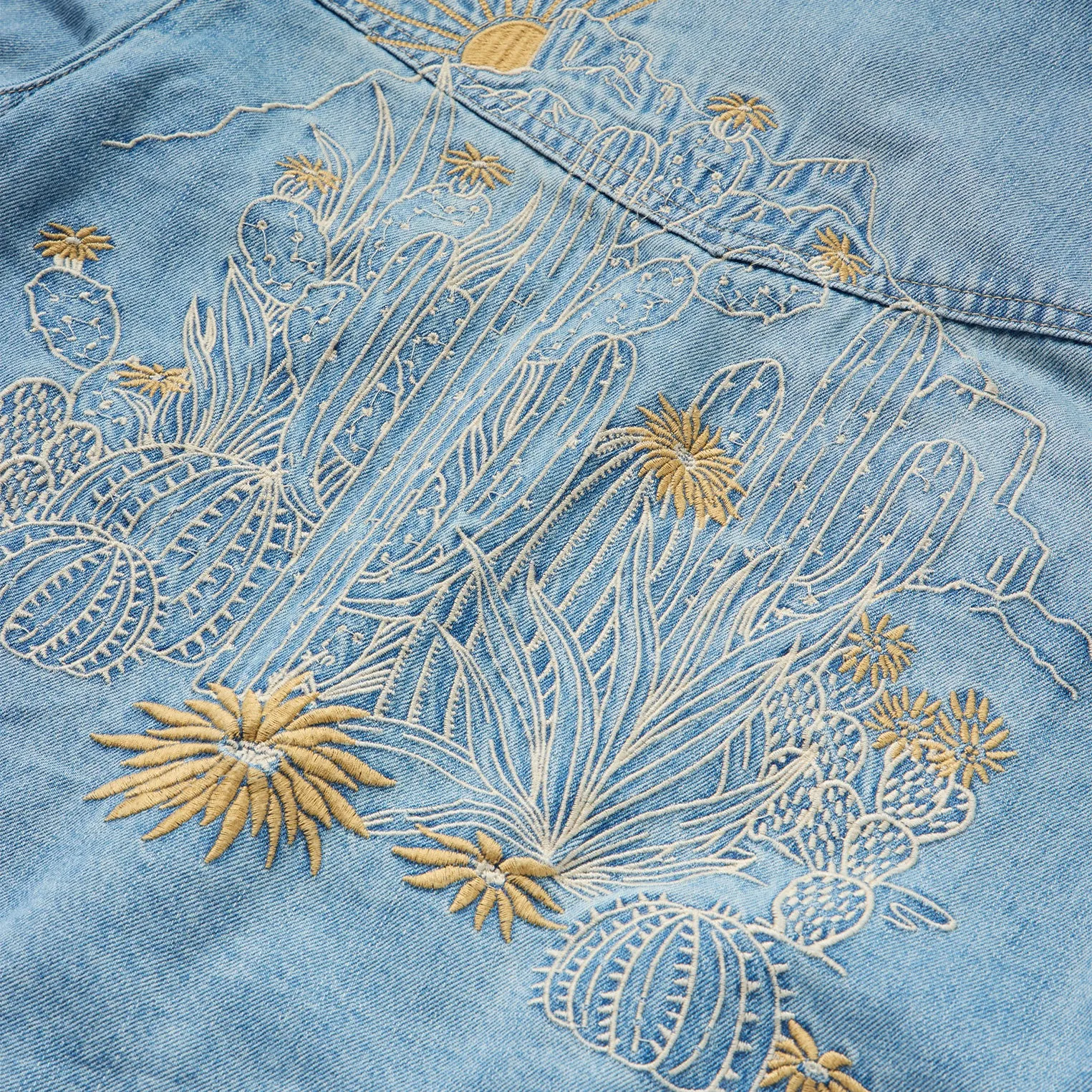 Embroidered Denim Cropped Shirt sold by Stetson product image thumbnail 4