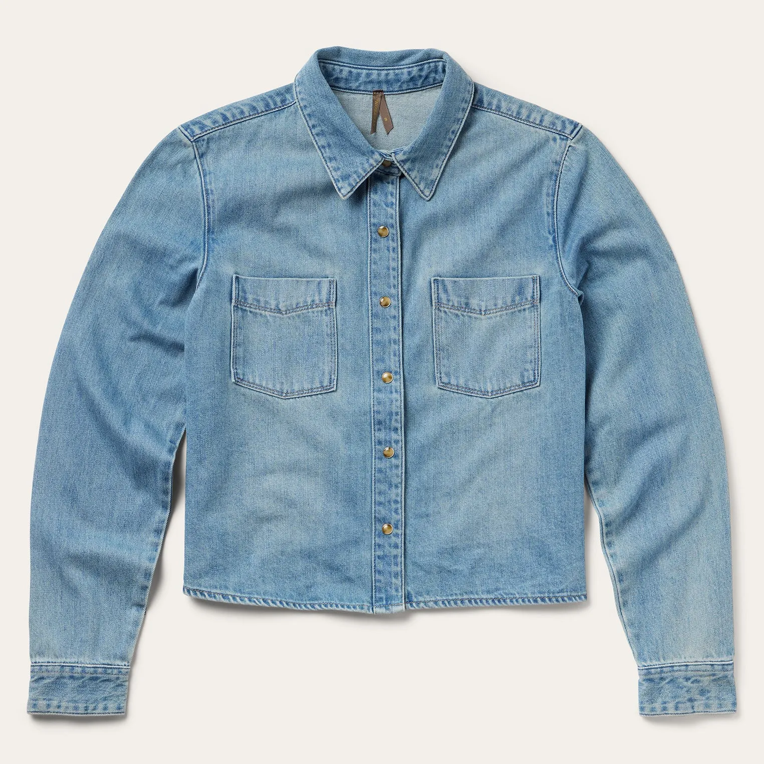 Embroidered Denim Cropped Shirt sold by Stetson product image thumbnail 2