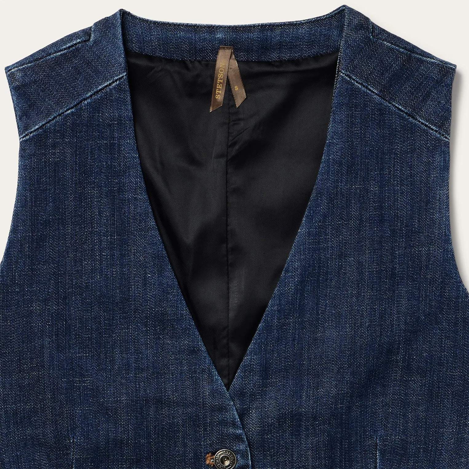 Dark Wash Stretch Denim Vest sold by Stetson product image thumbnail 3