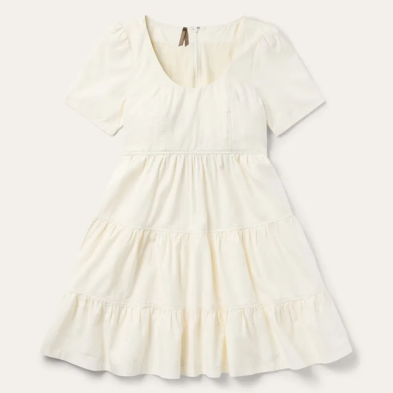 Cream Denim Tiered Dress sold by Stetson