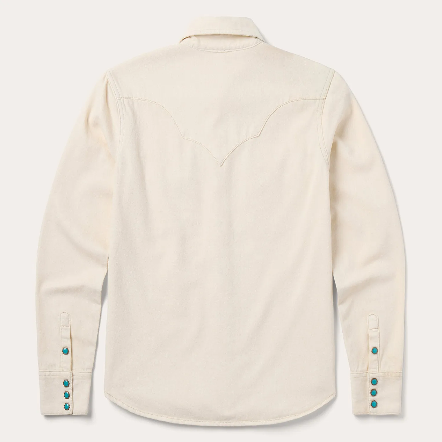 Turquoise Snap Western Denim Shirt sold by Stetson product image thumbnail 3