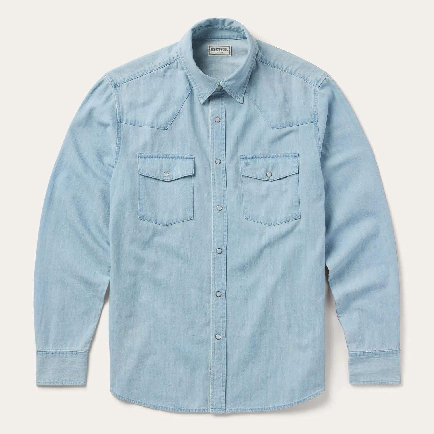 Chambray Oxford Western Shirt sold by Stetson