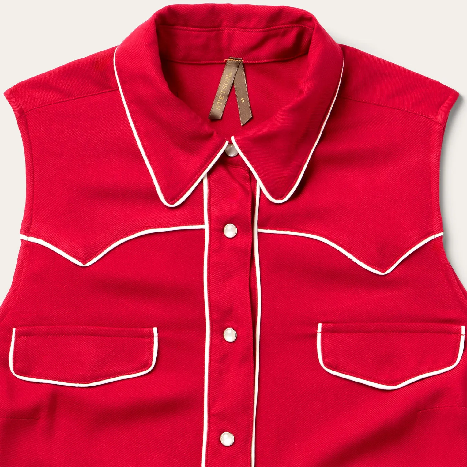 Sleeveless Retro Western Shirt sold by Stetson product image thumbnail 3