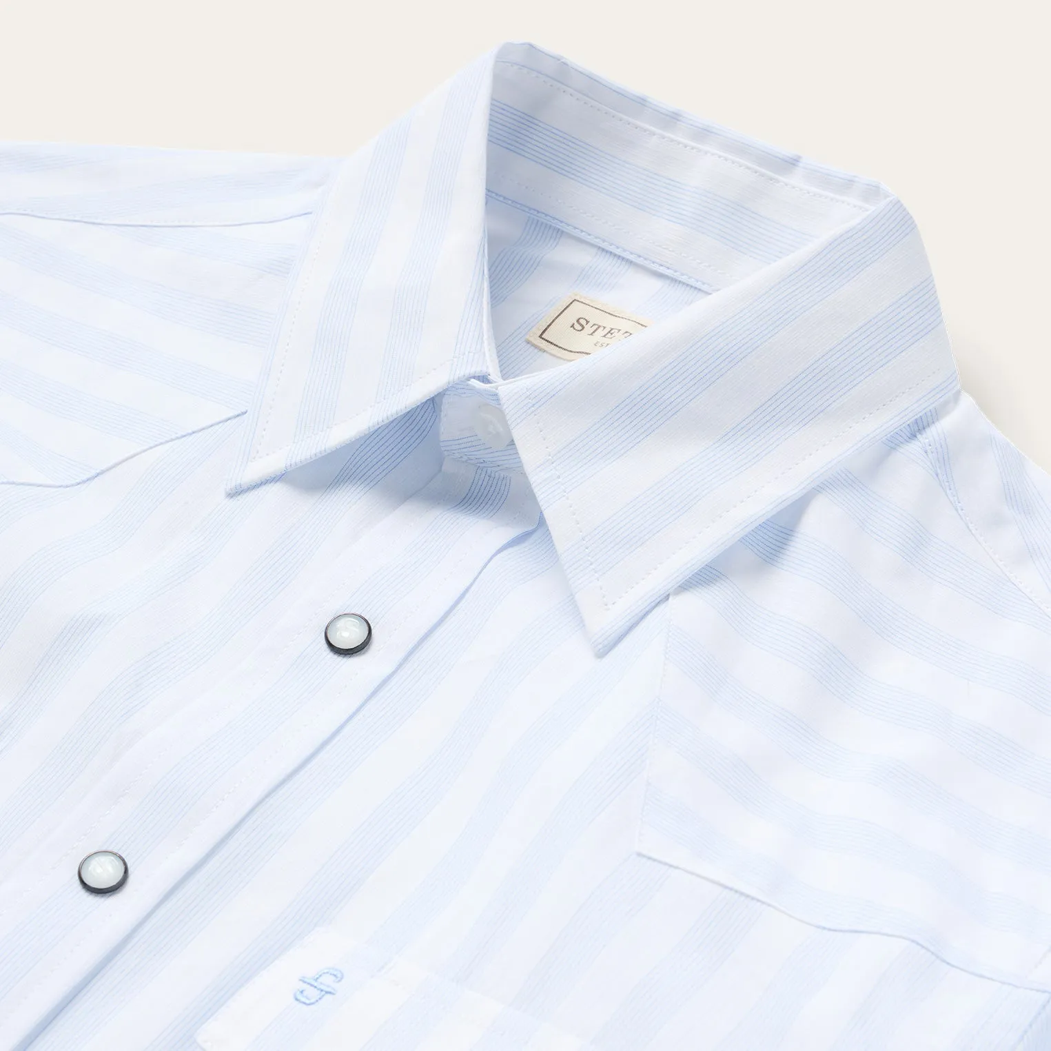 Stripe Oxford Western Shirt sold by Stetson product image thumbnail 3