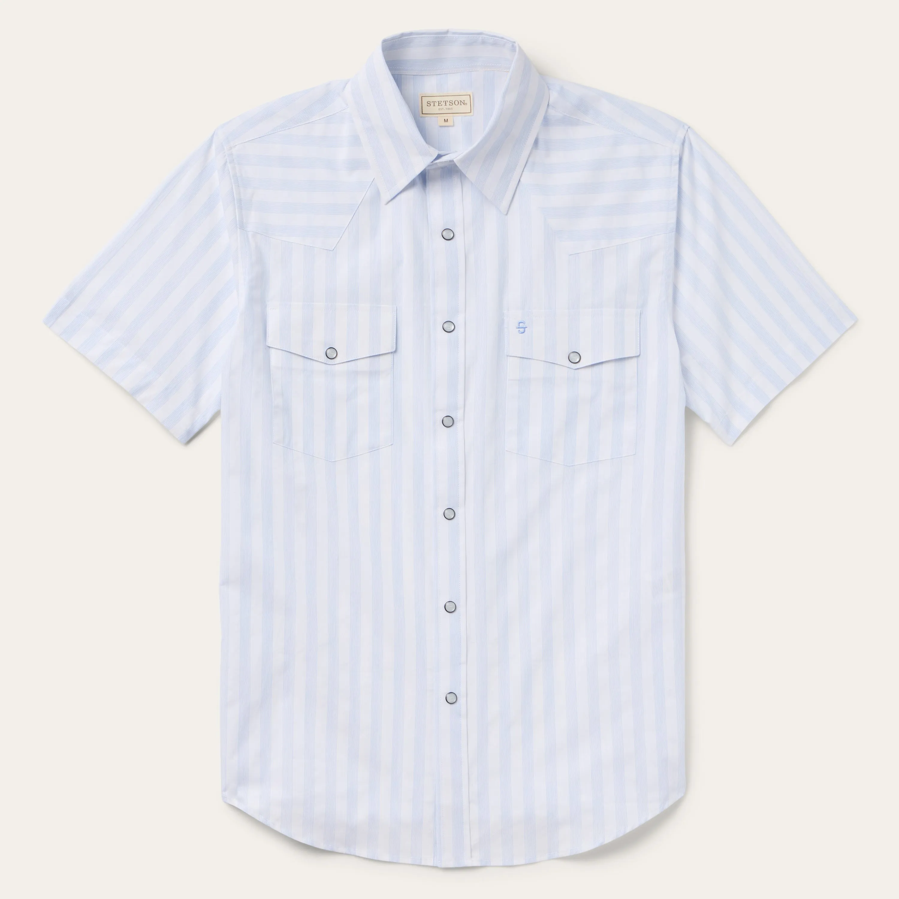 Stripe Oxford Short Sleeve Western Shirt sold by Stetson