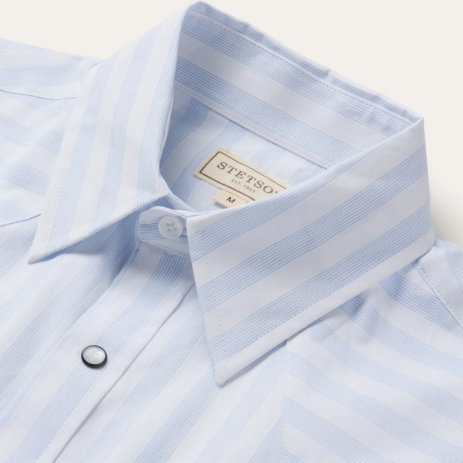 Stripe Oxford Short Sleeve Western Shirt sold by Stetson product image thumbnail 3