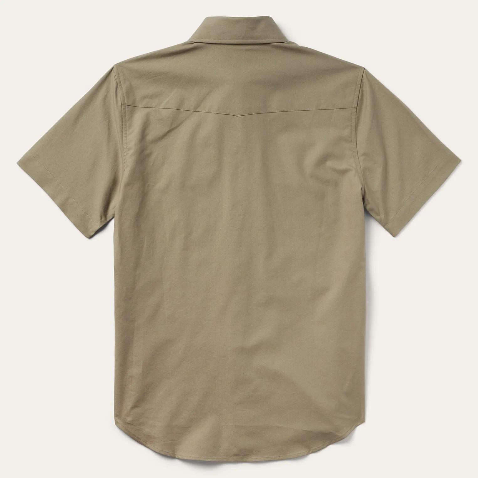 Olive Oxford Short Sleeve Western Shirt sold by Stetson product image thumbnail 2