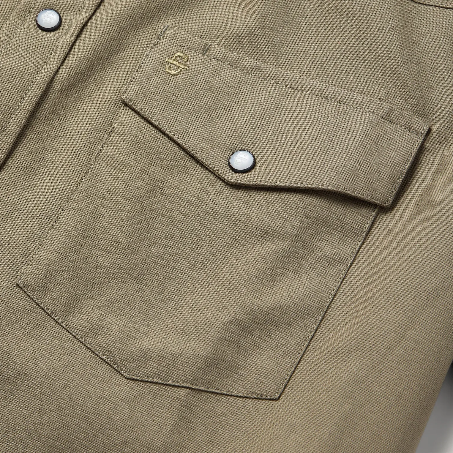 Olive Oxford Short Sleeve Western Shirt sold by Stetson product image thumbnail 4