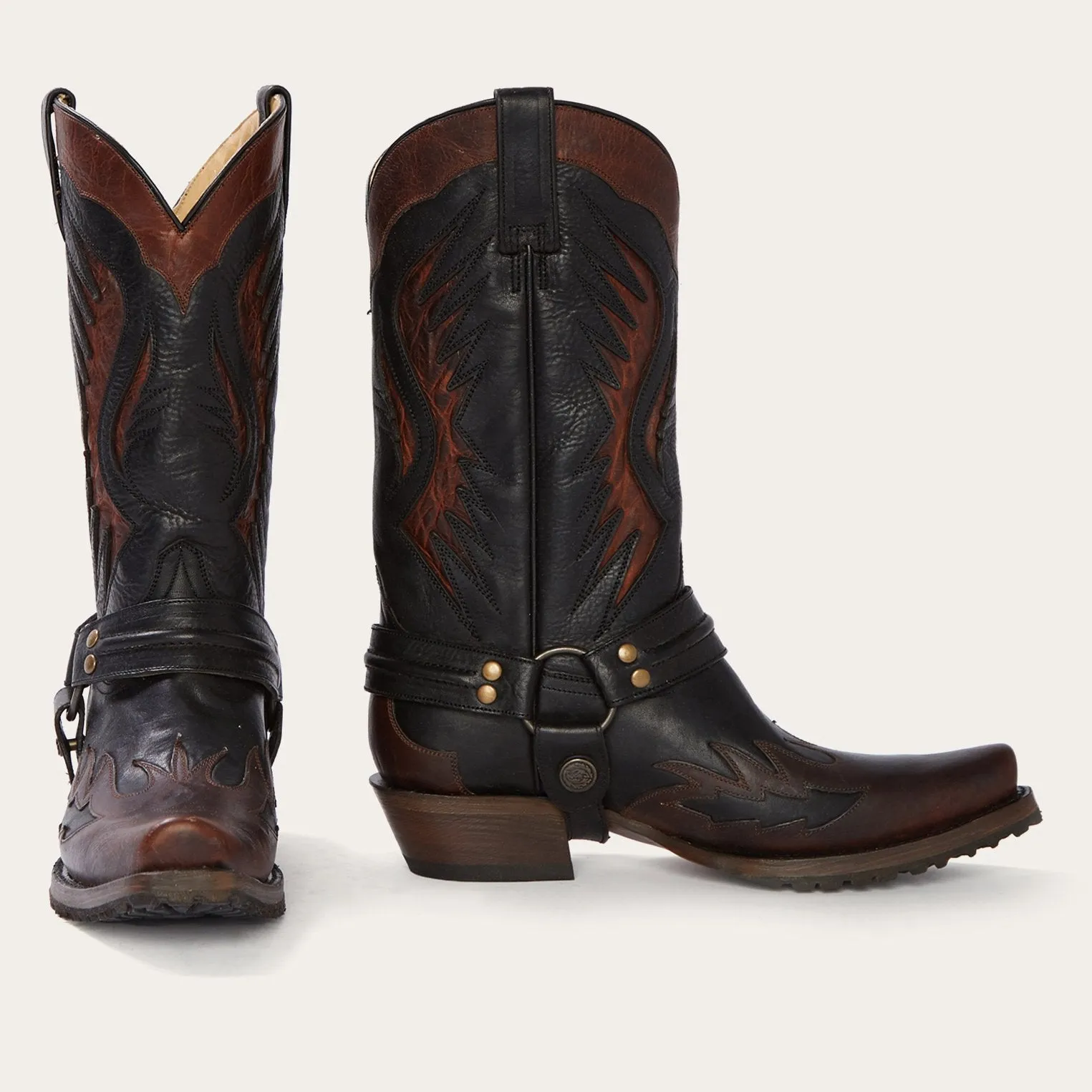 Biker Outlaw Oiled Leather Cowboy Boot sold by Stetson