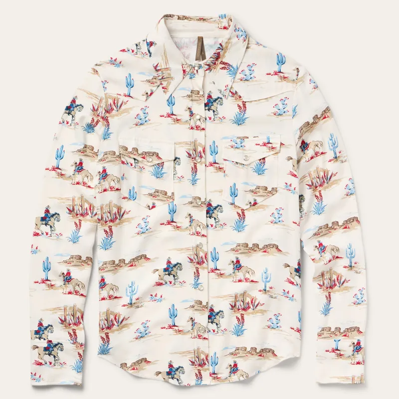 Desert Trail Print Western Shirt sold by Stetson