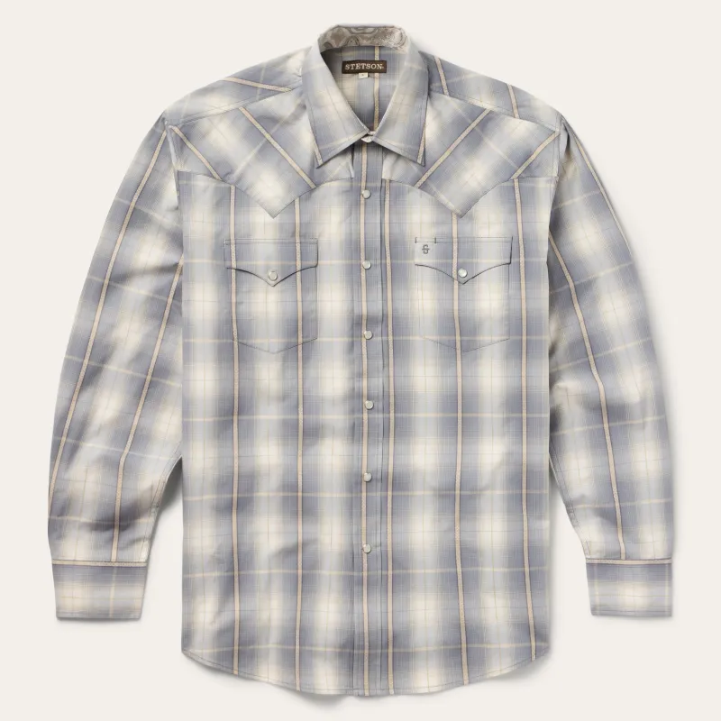Smoke Diamonds Plaid Western Shirt sold by Stetson
