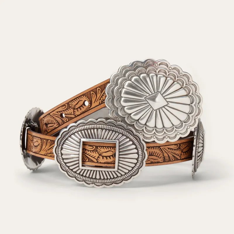 Southwestern Tooled Concho Belt sold by Stetson