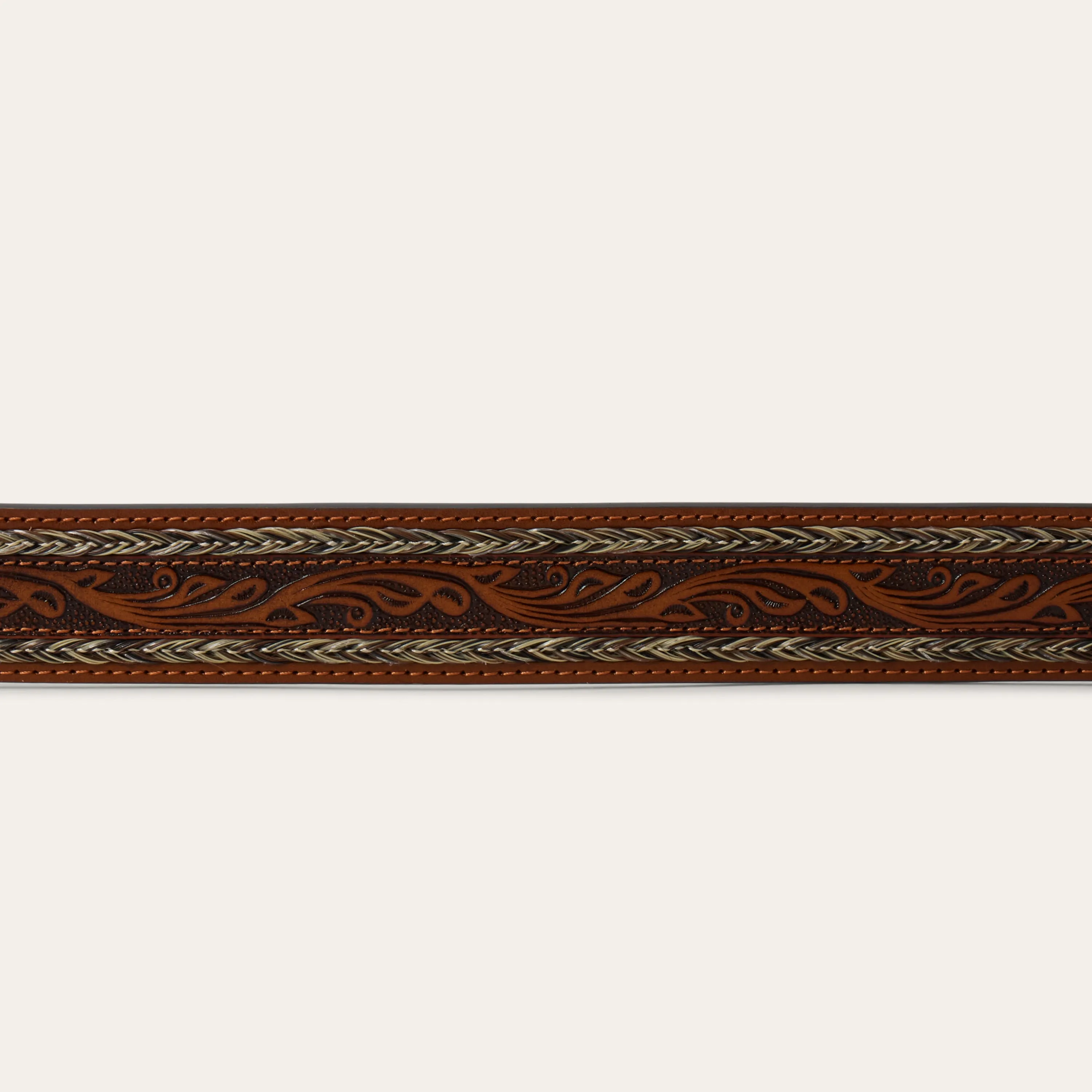Tooled Horse Hair Braided Edge Belt sold by Stetson product image thumbnail 5