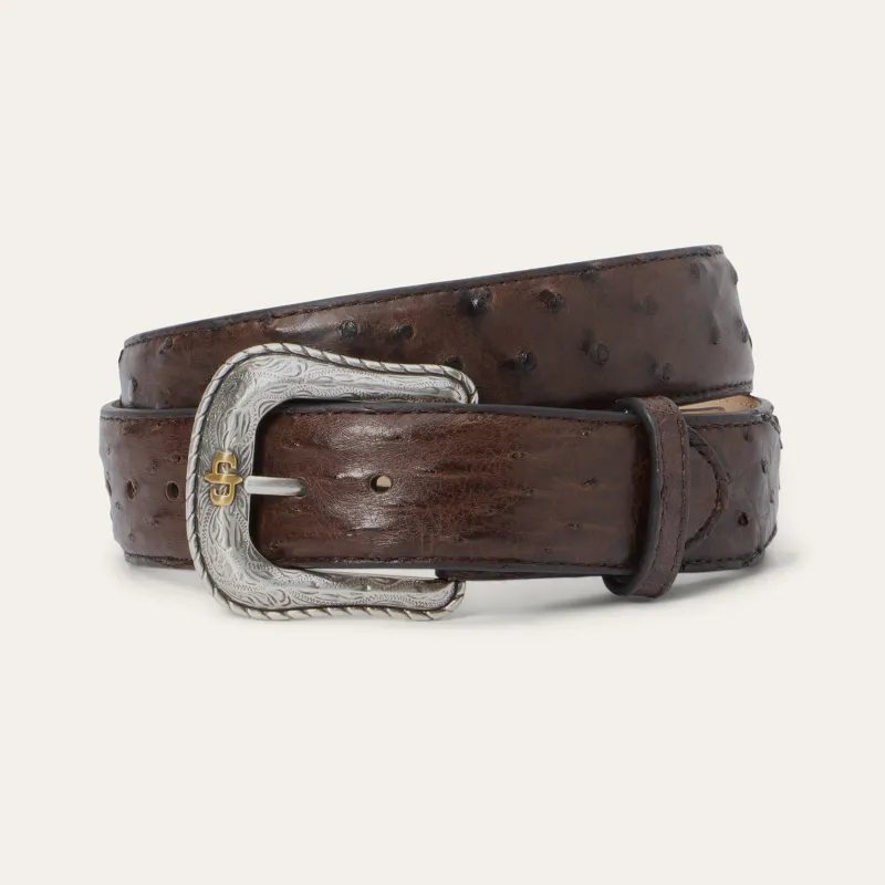 Ostrich Western Tab Belt sold by Stetson