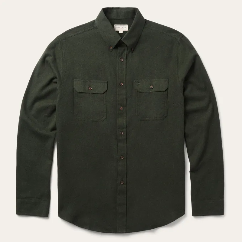 Brushed Heathered Flannel Shirt sold by Stetson