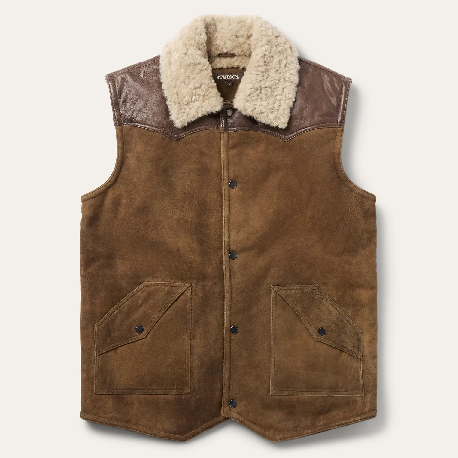 Distressed Suede Vest sold by Stetson