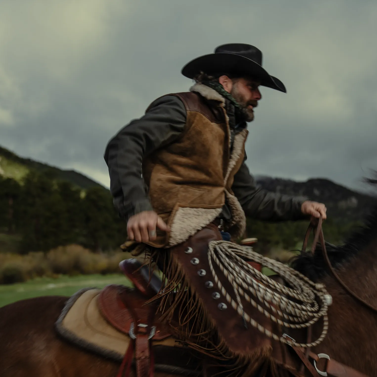 Distressed Suede Vest sold by Stetson product image thumbnail 2