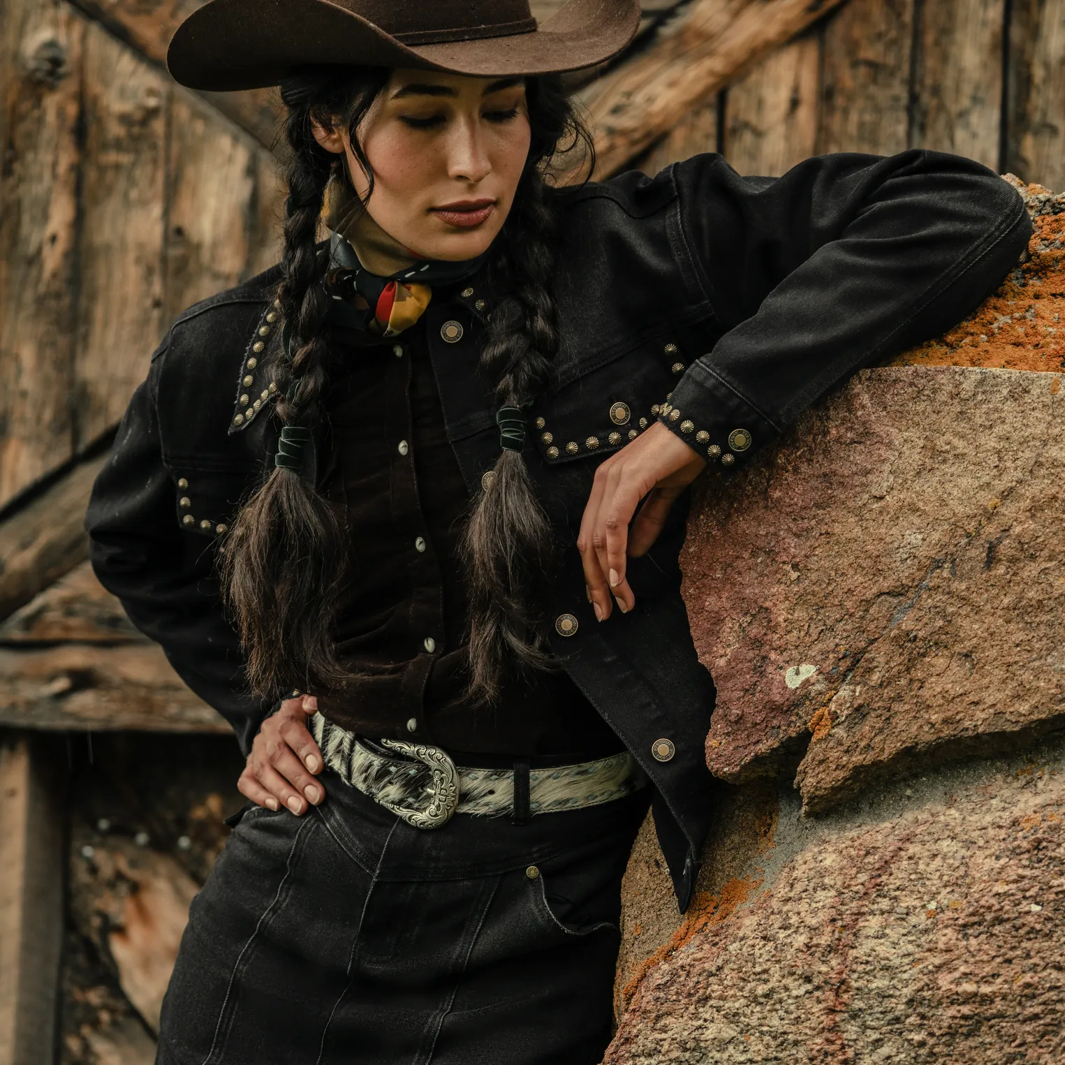 Studded Denim Jacket sold by Stetson product image thumbnail 2
