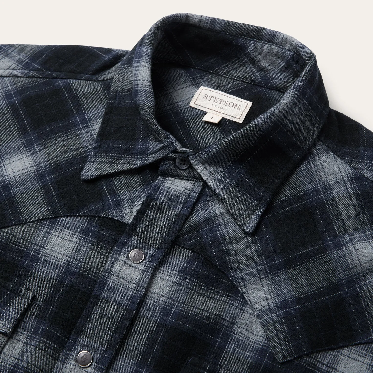 Brushed Twill Plaid Western Shirt sold by Stetson product image thumbnail 4