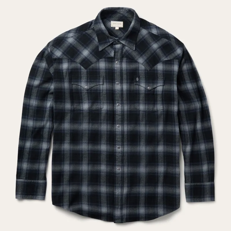 Brushed Twill Plaid Western Shirt sold by Stetson