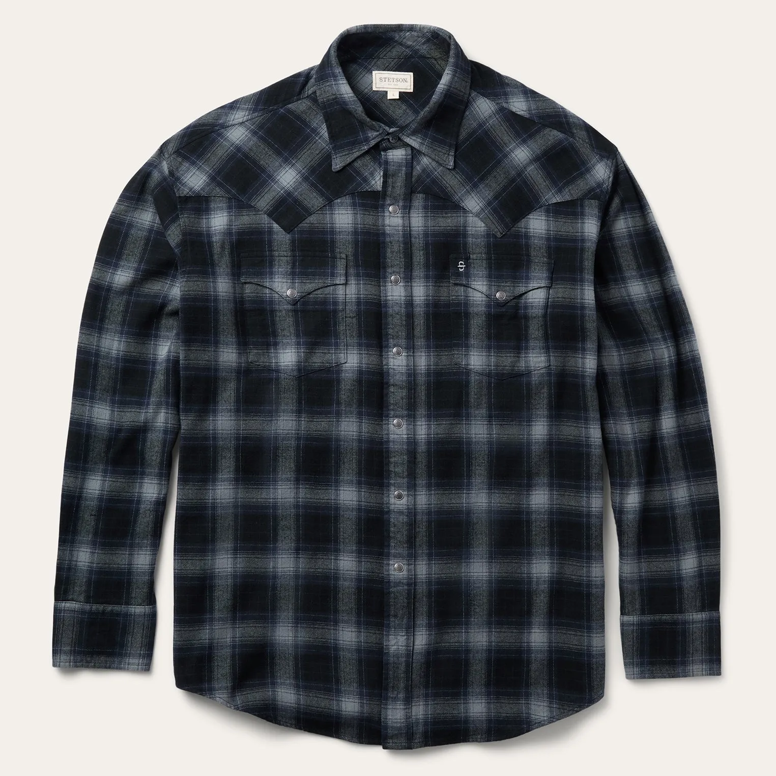 Brushed Twill Plaid Western Shirt sold by Stetson
