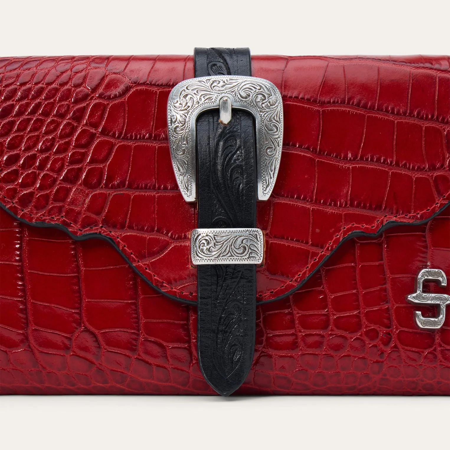 Croco Embossed Clutch Wallet sold by Stetson product image thumbnail 5