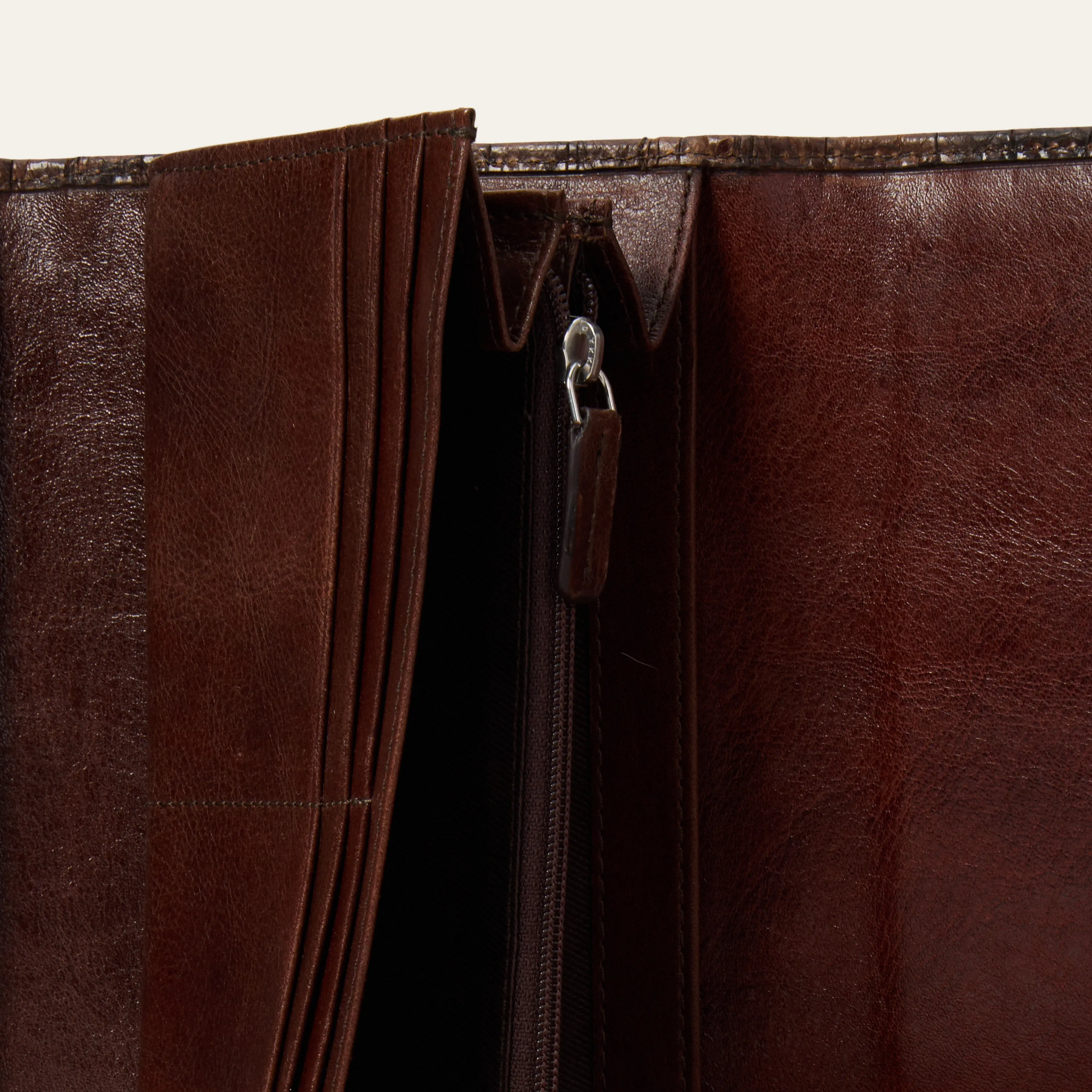 Croco Embossed Front Flap Wallet sold by Stetson product image thumbnail 5