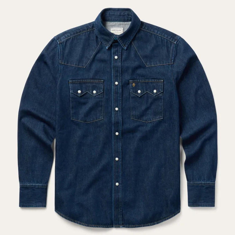Raw Denim Western Shirt sold by Stetson