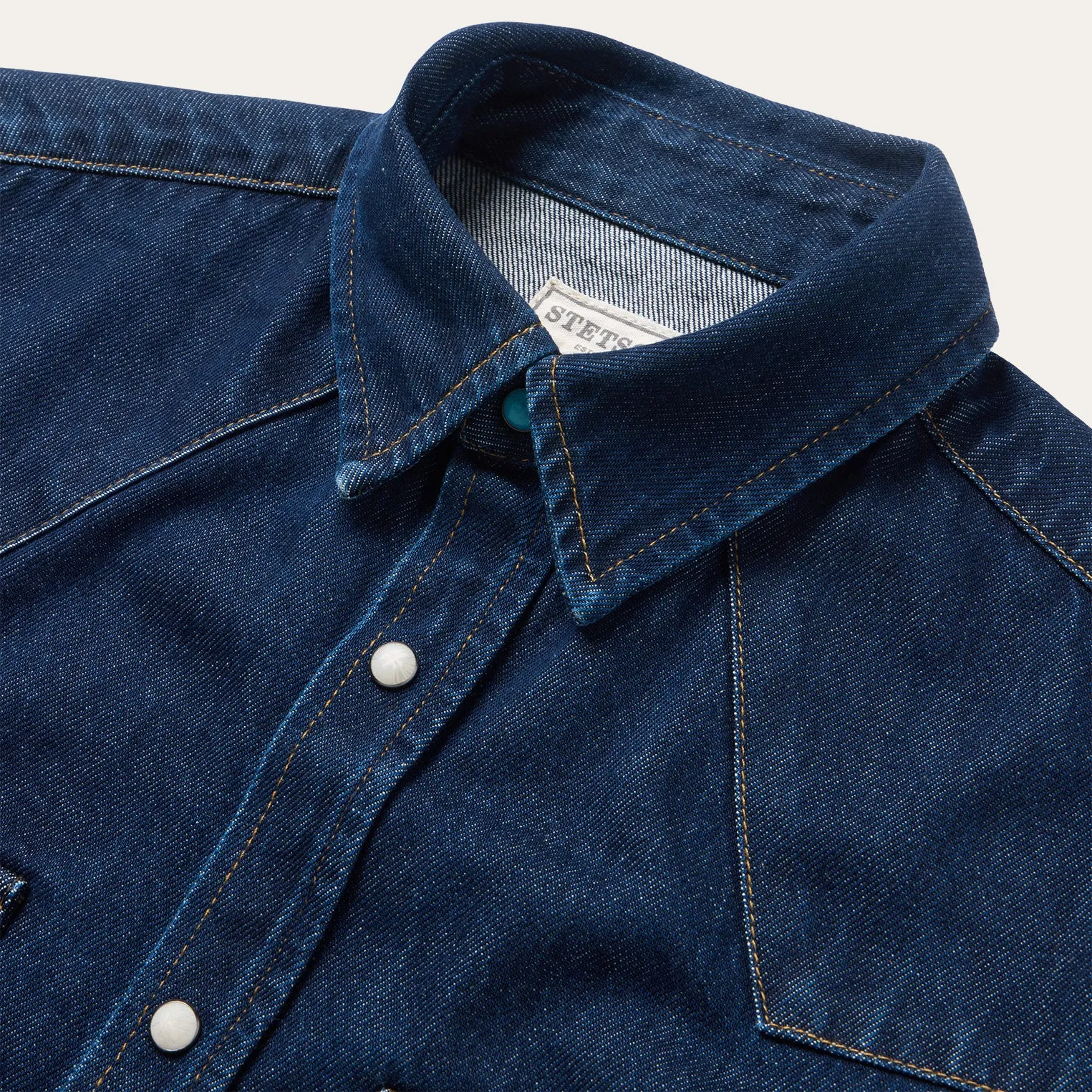 Raw Denim Western Shirt sold by Stetson product image thumbnail 3