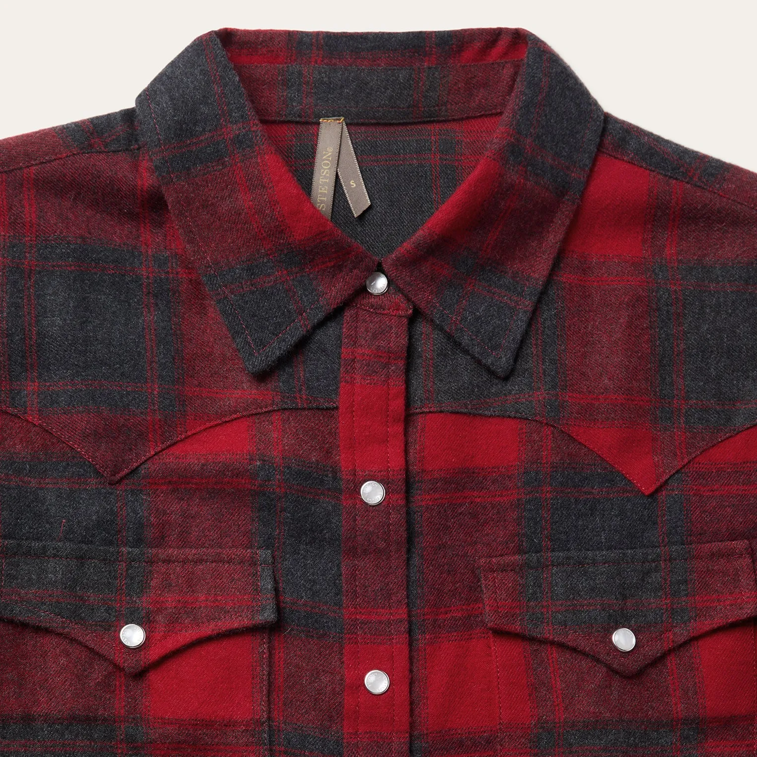 Buffalo Plaid Flannel Western Shirt sold by Stetson product image thumbnail 3