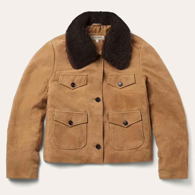 Suede Shearling Cropped Jacket sold by Stetson