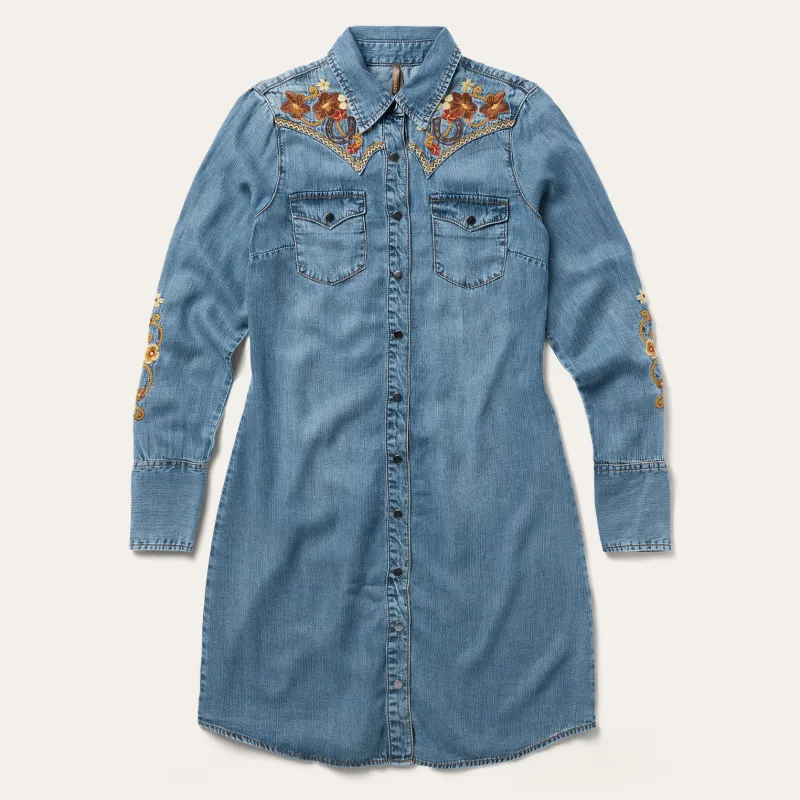 Embroidered Western Shirt Dress sold by Stetson