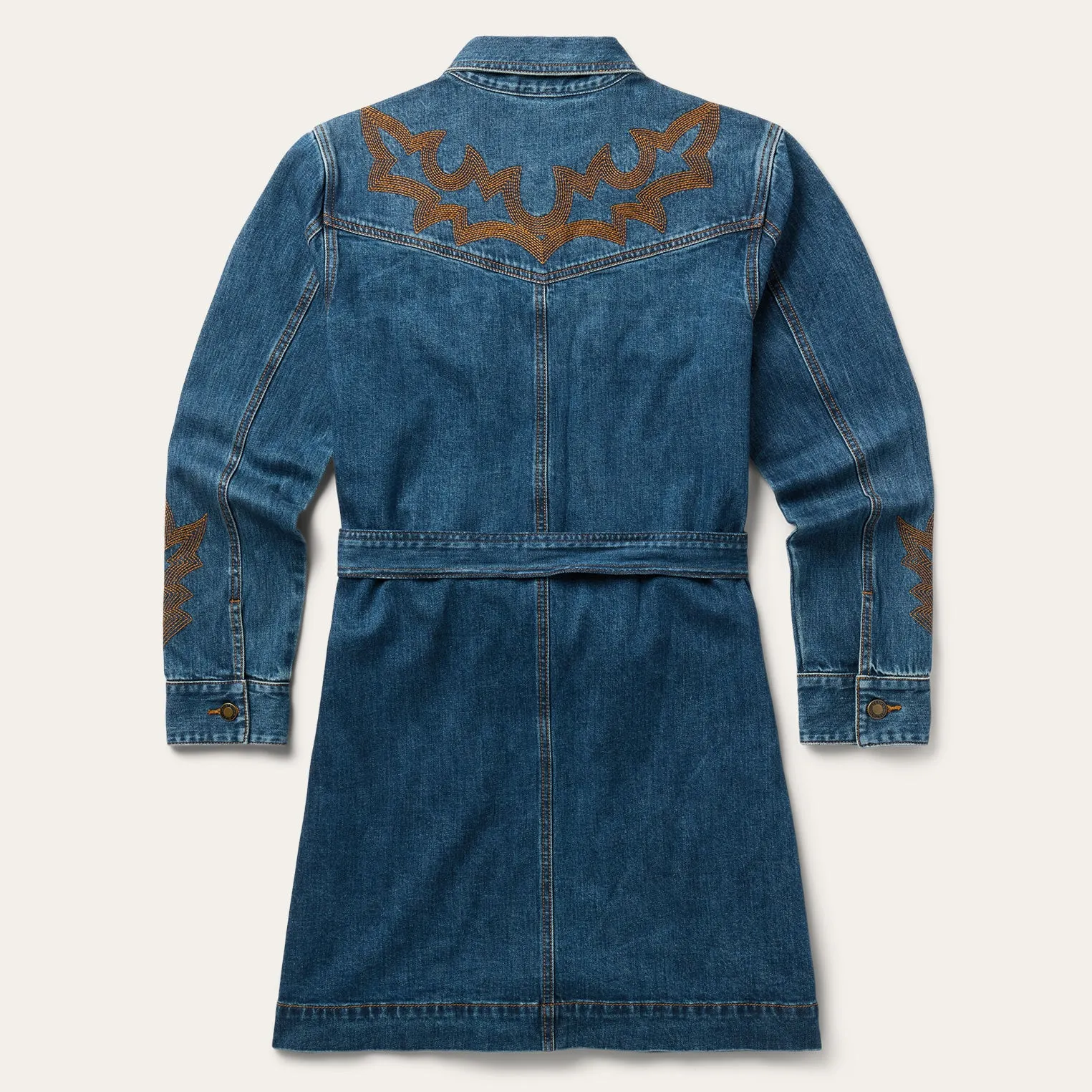 Embroidered Stretch Denim Shirt Dress sold by Stetson product image thumbnail 2
