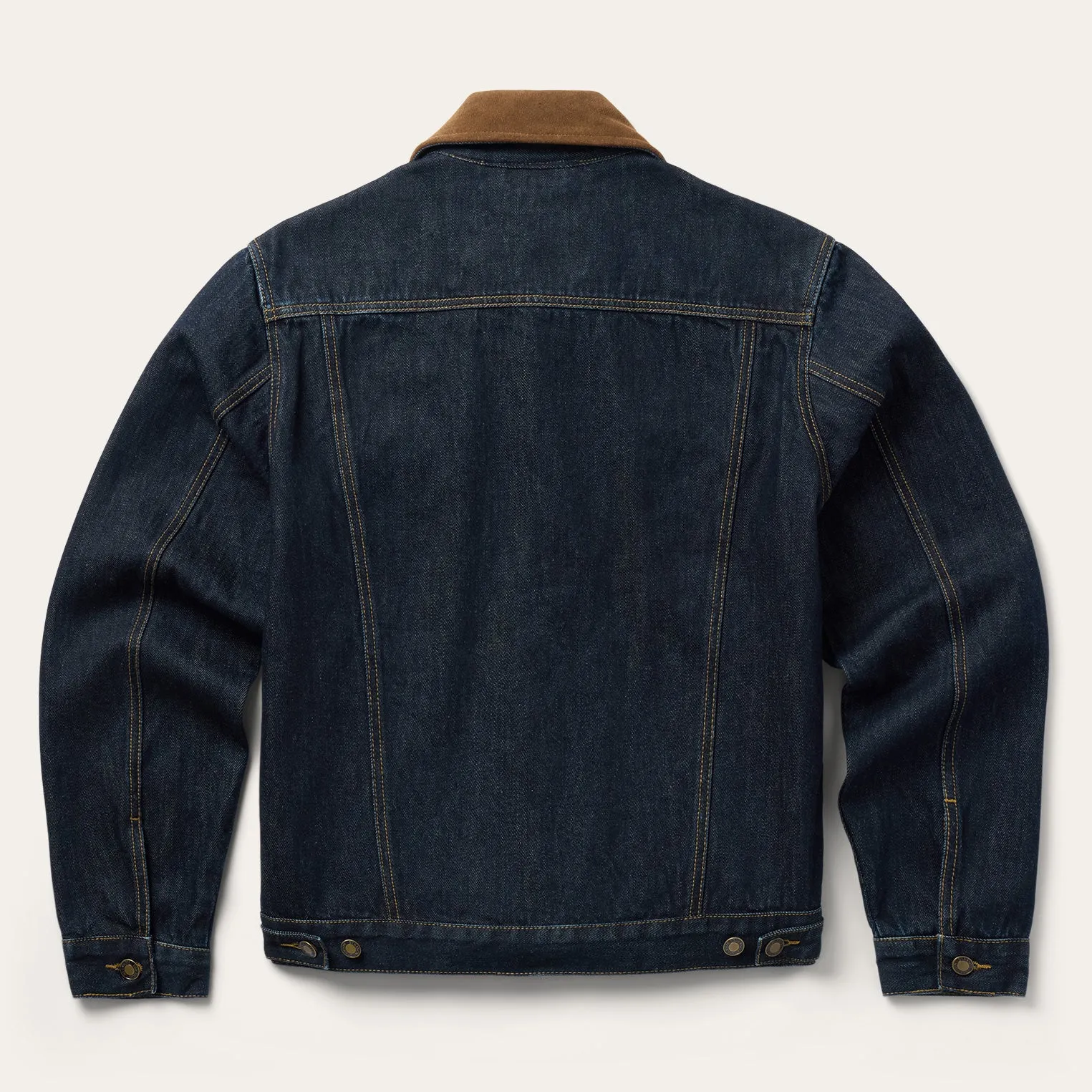 Suede Collar Raw Denim Jacket sold by Stetson product image thumbnail 2