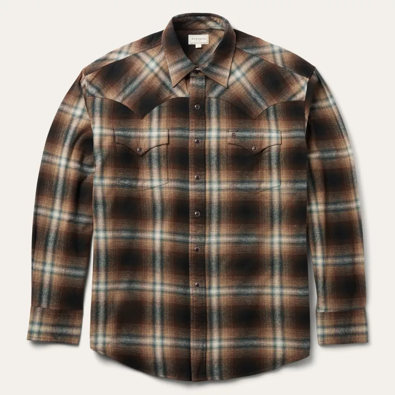 Ombre Plaid Western Shirt sold by Stetson
