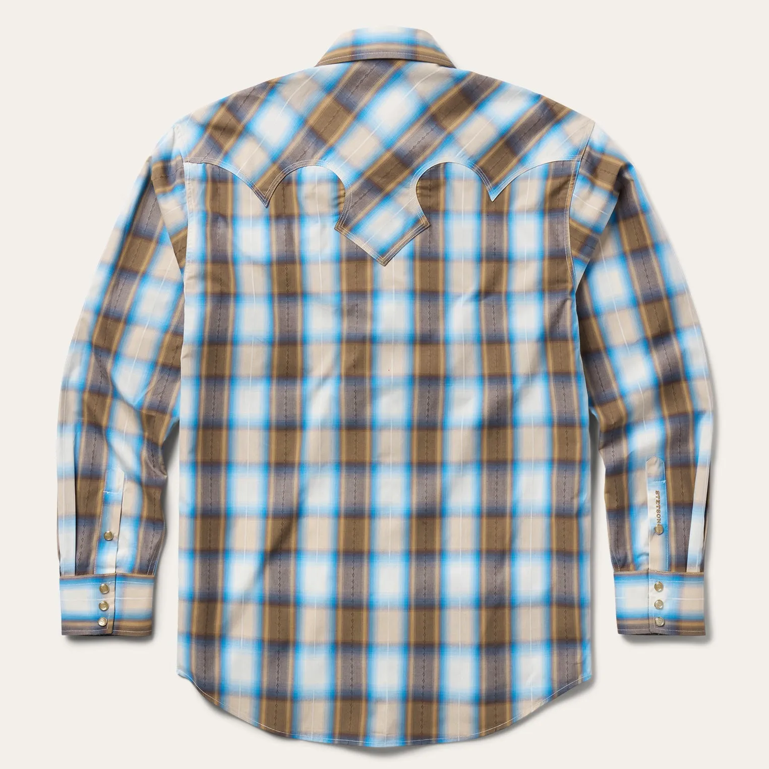 Sandalwood Ombre Plaid Western Shirt sold by Stetson product image thumbnail 2