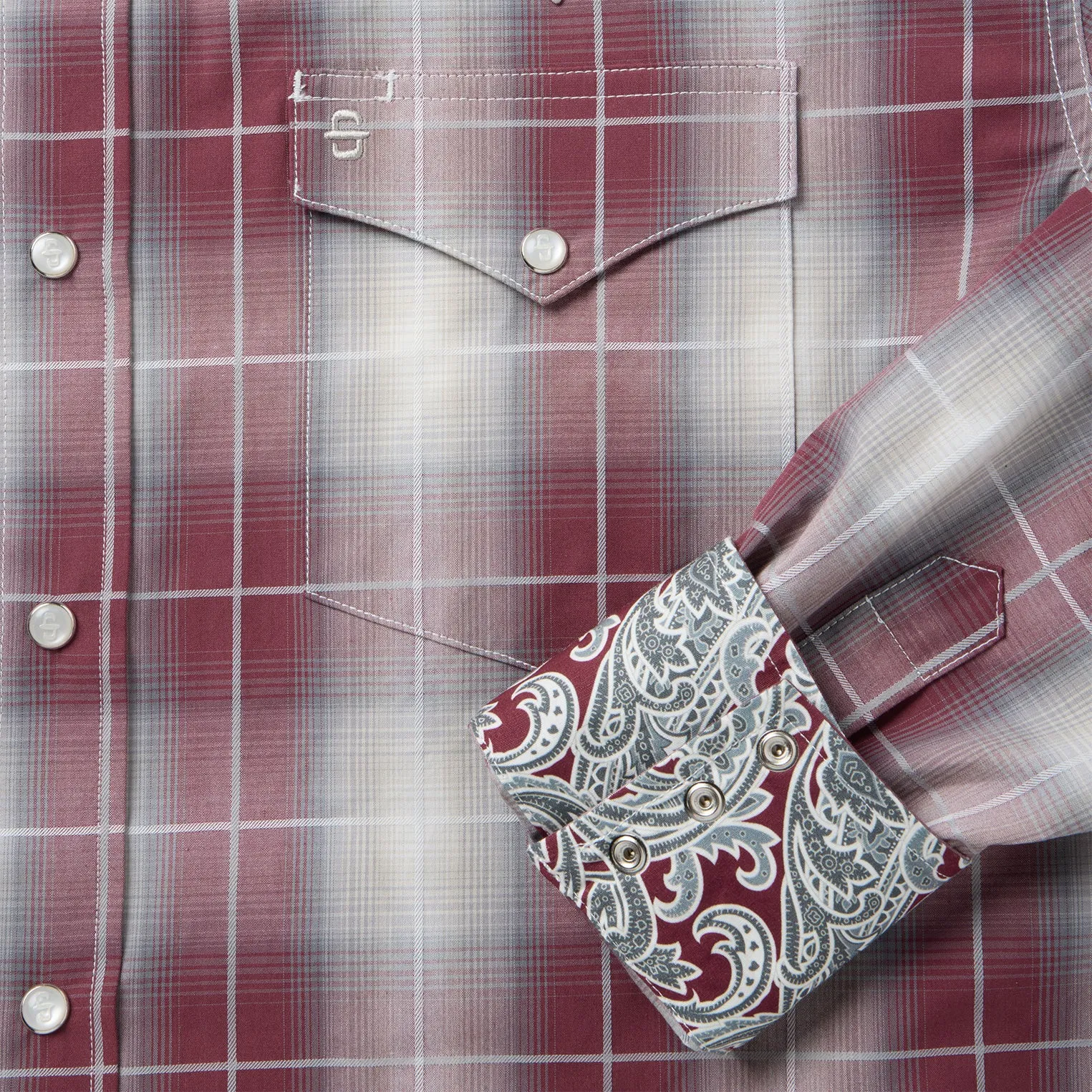 Ombre Plaid Western Shirt sold by Stetson product image thumbnail 5