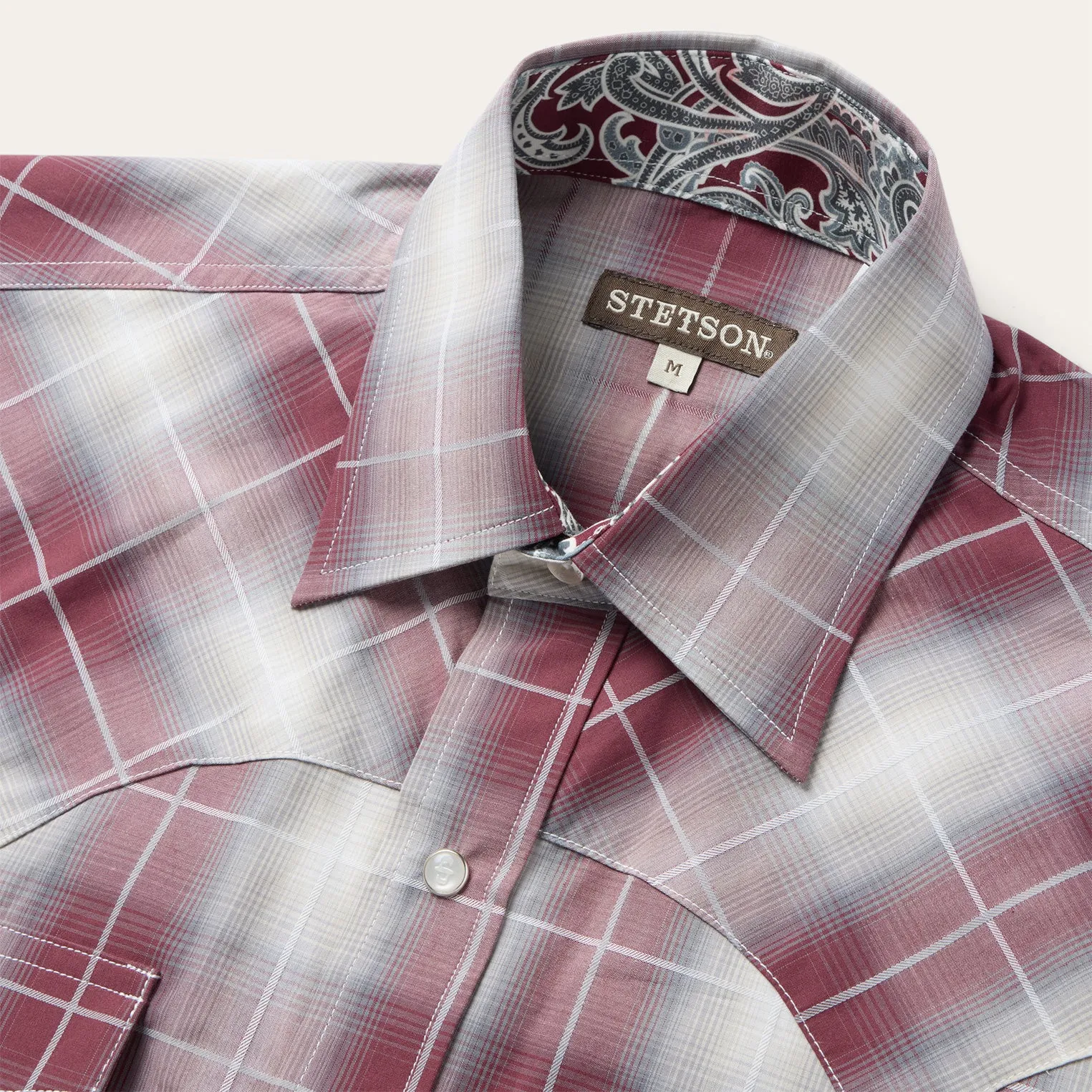 Ombre Plaid Western Shirt sold by Stetson product image thumbnail 3